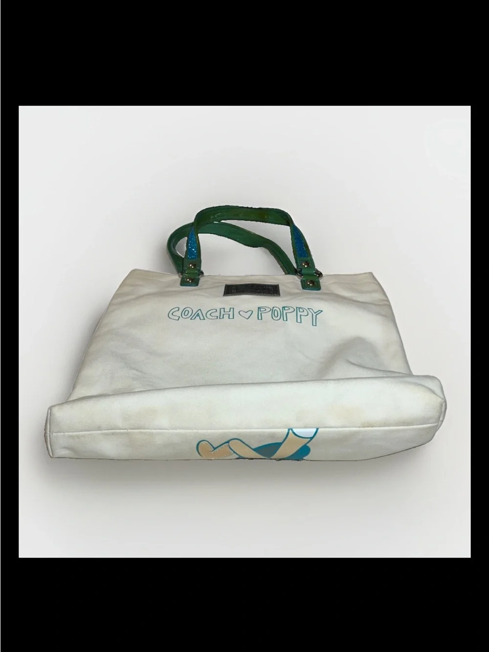 Coach Poppy-Chan “MINTY” Canvas Glam Tote, LIMITED EDITION 2009 Style: (14717)